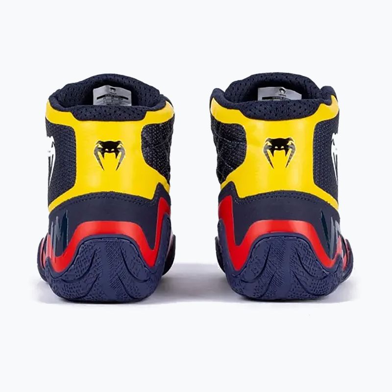 Boxerské boty  Venum Elite Wrestling blue/yellow 11