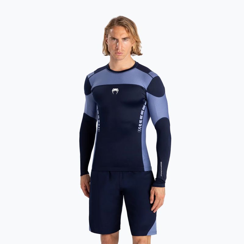 Pánský tréninkový longsleeve Venum Tempest Rashguard Longsleeve navy blue/blue 2
