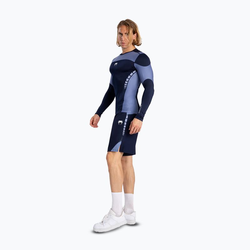 Pánský tréninkový longsleeve Venum Tempest Rashguard Longsleeve navy blue/blue 3
