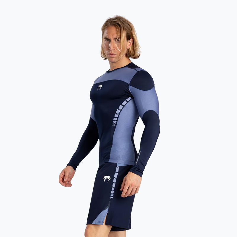 Pánský tréninkový longsleeve Venum Tempest Rashguard Longsleeve navy blue/blue 5