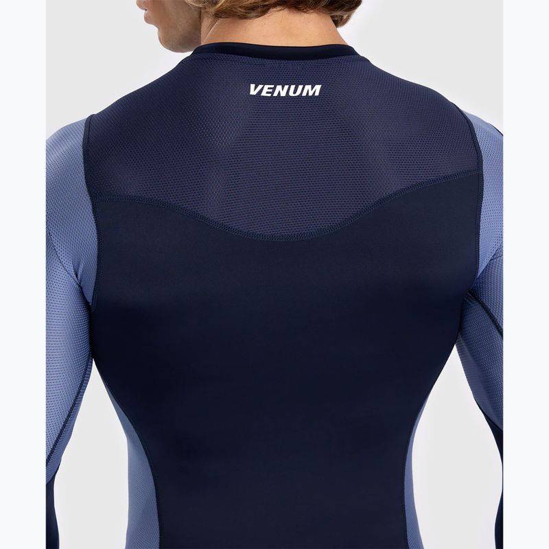 Pánský tréninkový longsleeve Venum Tempest Rashguard Longsleeve navy blue/blue 8