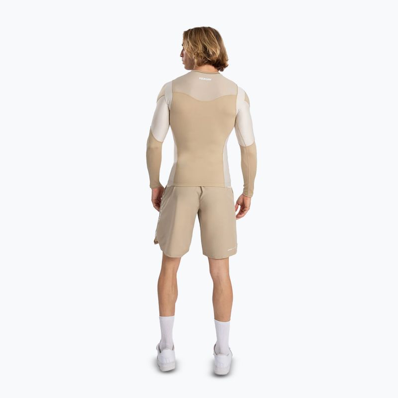 Pánské tréninkový longsleeve Venum Tempest Rashguard Longsleeve beige/sand 4