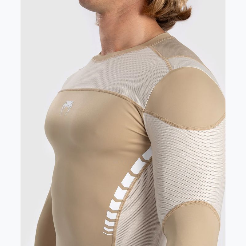 Pánské tréninkový longsleeve Venum Tempest Rashguard Longsleeve beige/sand 5