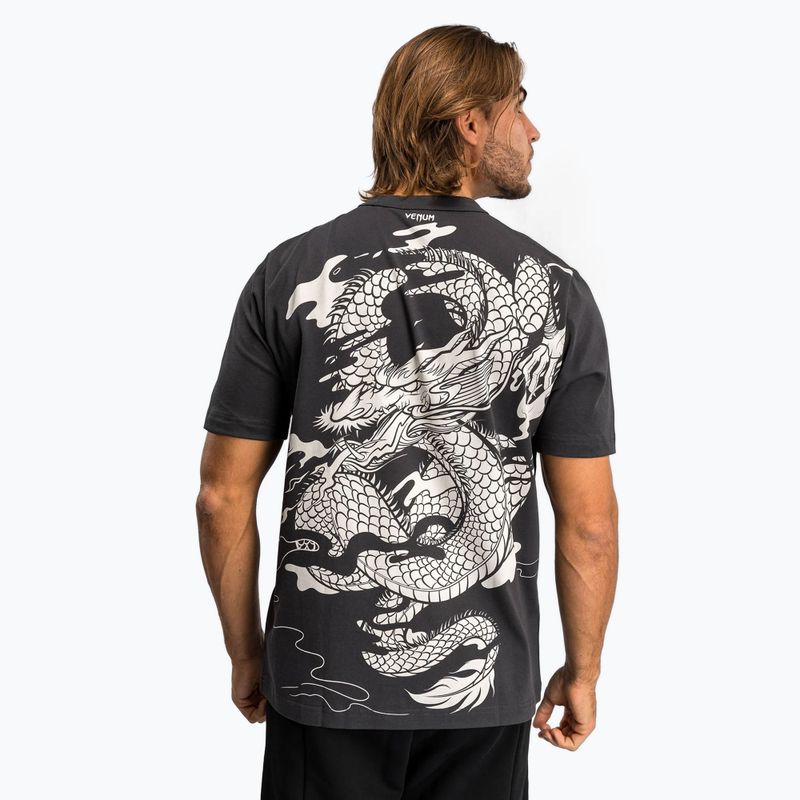 Pánské tričko Venum Dragon’S Flight Men’S T-Shirt charcoal grey/cream white 2