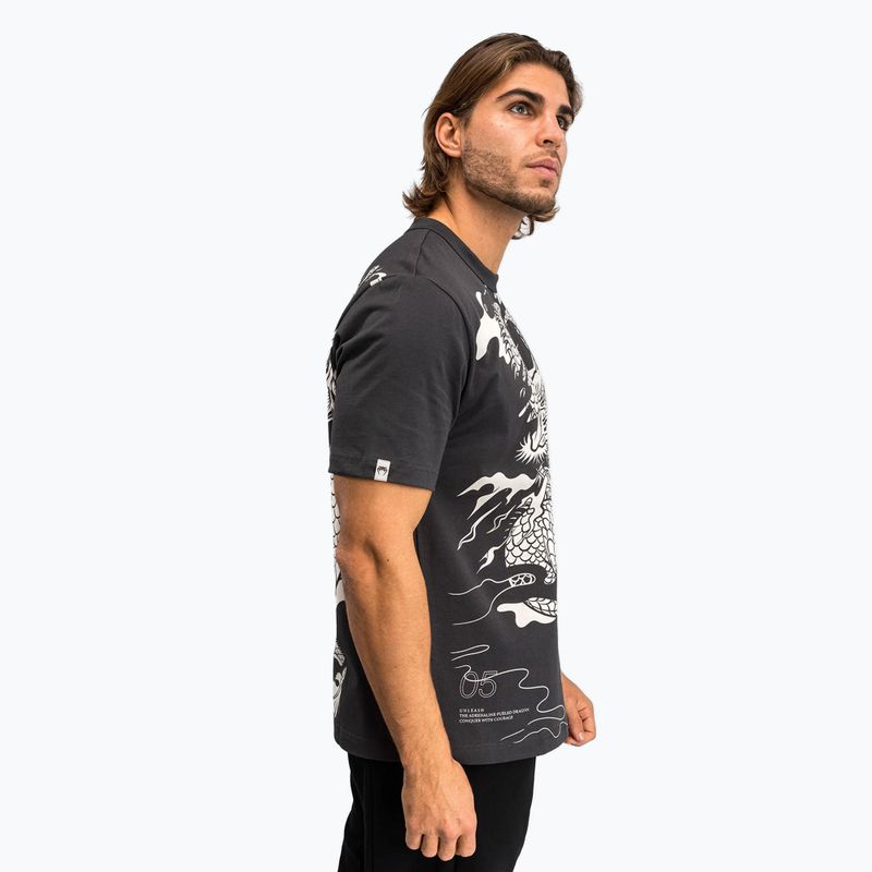 Pánské tričko Venum Dragon’S Flight Men’S T-Shirt charcoal grey/cream white 3