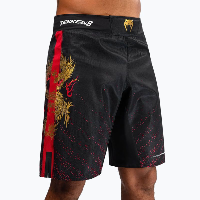 Pánské šortky  Venum X Tekken 8 - Marshall Law Fight Shorts black/red/gold 5