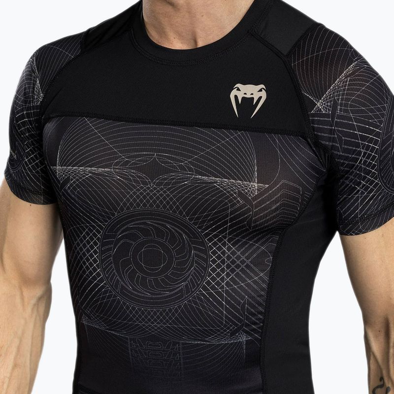 Pánské tílko rashguard  Venum G-Fit Air Men'S Short Sleeve Rashguard deep black/desert sand 5