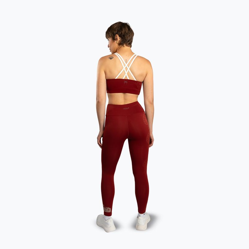 Dámské tréninkové legíny Venum Serpenti burgundy/ivory 3