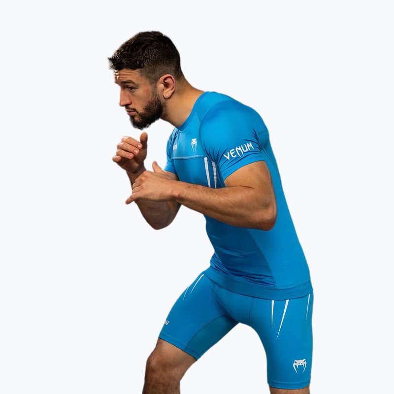 Pánské tréninkové tričko Venum X WOW FC Rashguards pacific blue 4