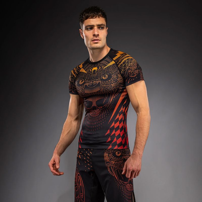 Pánský rashguard Venum Quetzal Fury rashguard black/fury red/tangerine 3