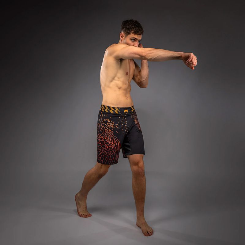 Pánské tréninkové šortky Venum Quetzal Fury Fightshorts black/fury red/tangerine 6