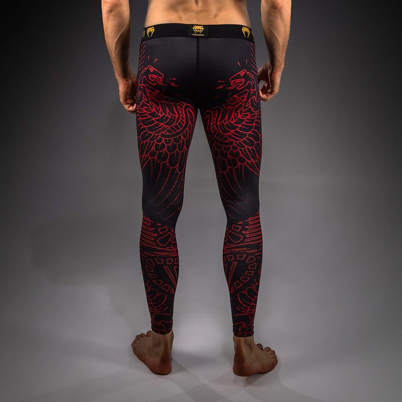 Pánské tréninkové legíny Venum Quetzal Fury black/fury red/tangerine 3
