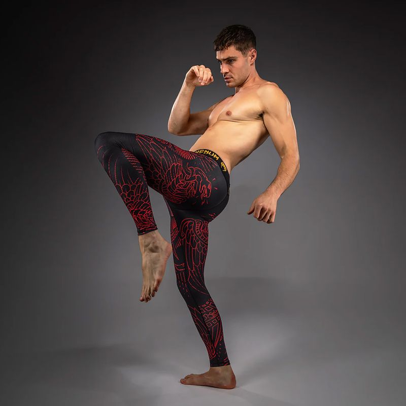 Pánské tréninkové legíny Venum Quetzal Fury black/fury red/tangerine 5