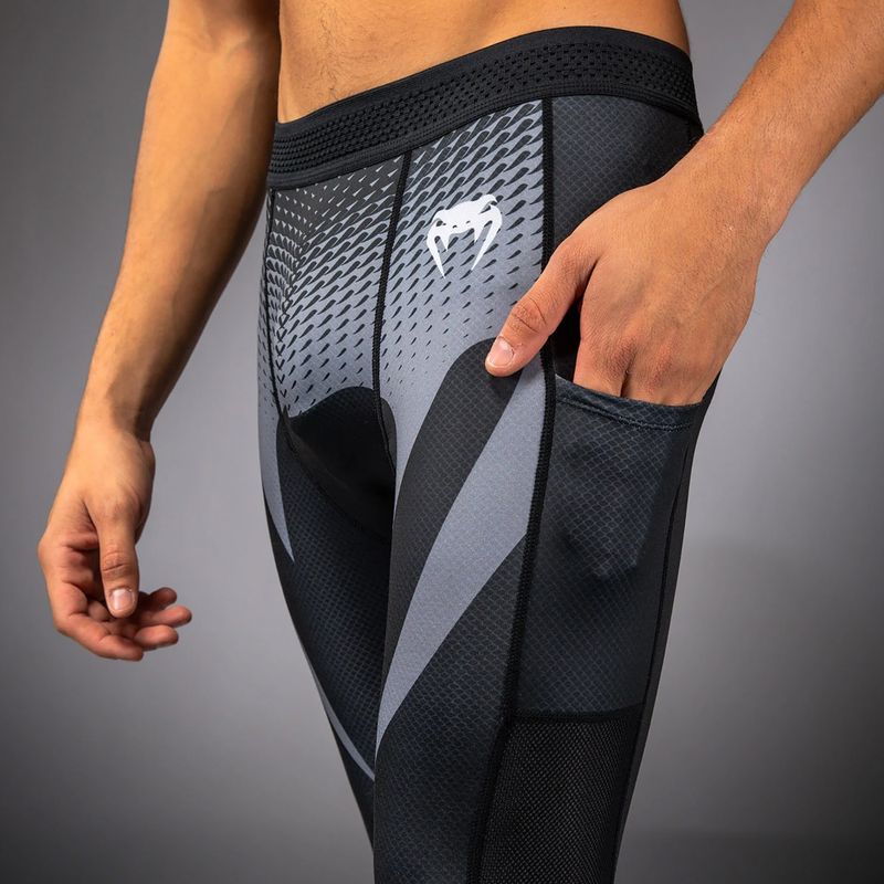 Pánské tréninkové legíny Venum No Gi Spats black/silver grey 5