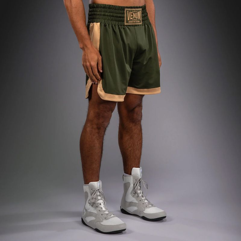 Pánské tréninkové šortky Venum Classic Boxing military green/sand 3