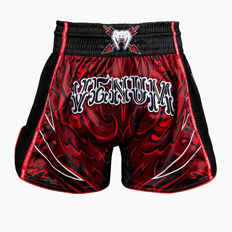 Pánské tréninkové šortky Venum Wolf Attack Muay Thai Shorts black/red