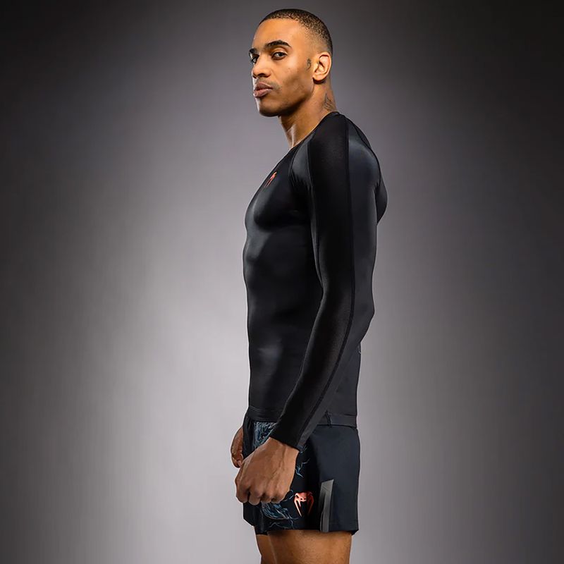 Pánský rashguard s dlouhým rukávem Venum Thunder Dragon černá/šedá/měděná 4
