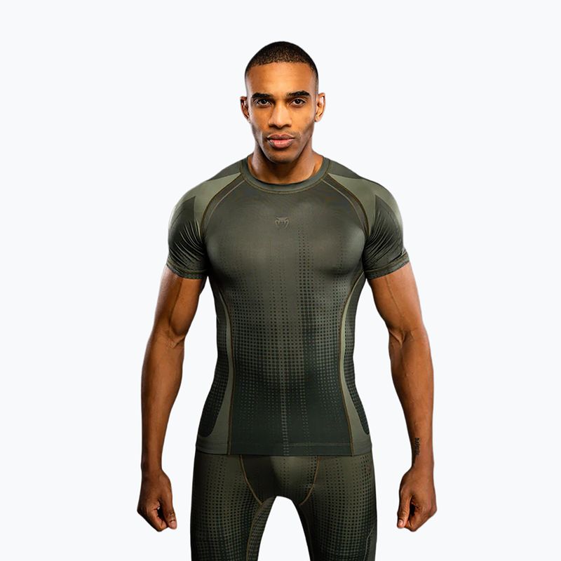 Pánský rashguard Venum Stealth Rashguard khaki/tmavě zelená