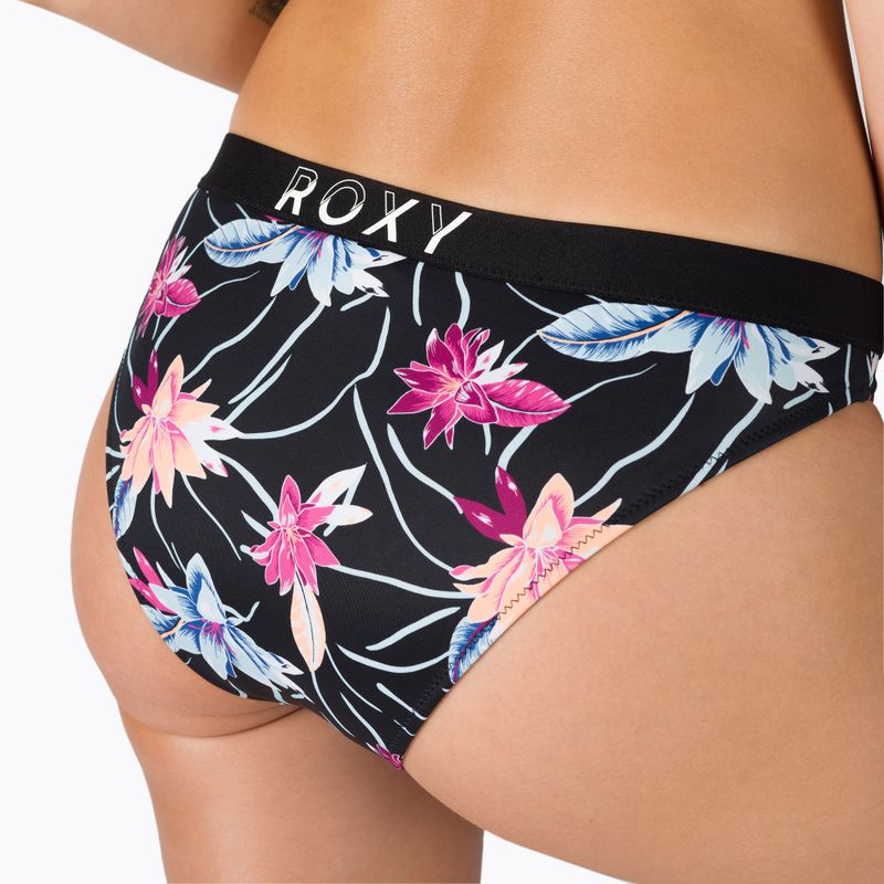 Spodní díl plavek ROXY Active 2021 anthracite/floral flow 5