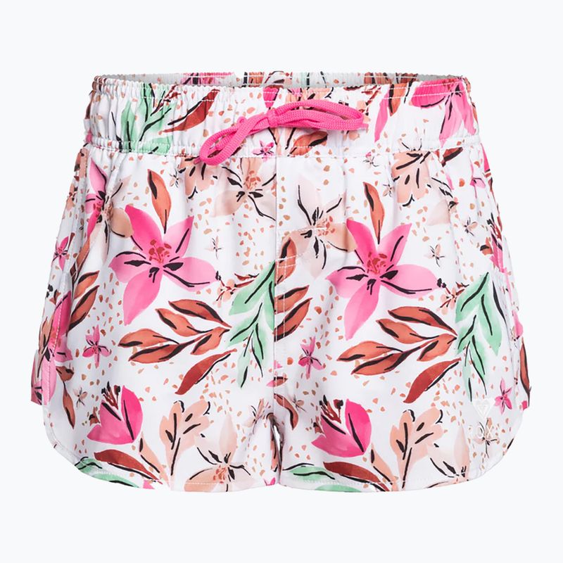 Dámské plavecké šortky ROXY Wave Printed 2 white happy tropical 7