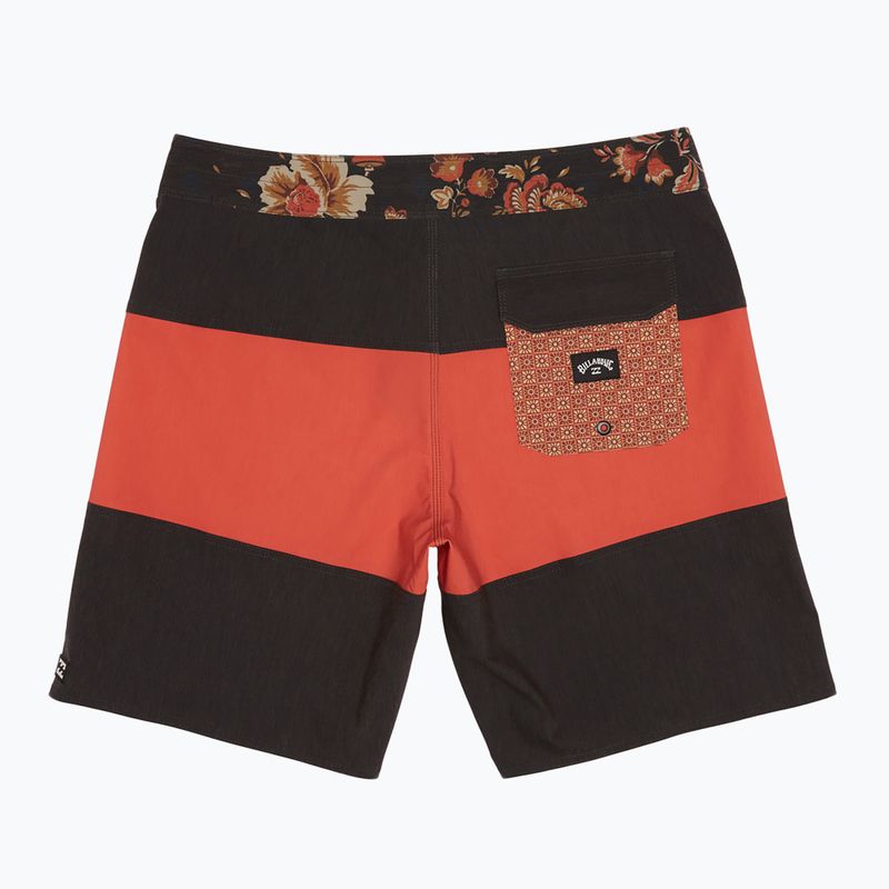 Pánské červené plavecké šortky Billabong Tribong Pro washed 6