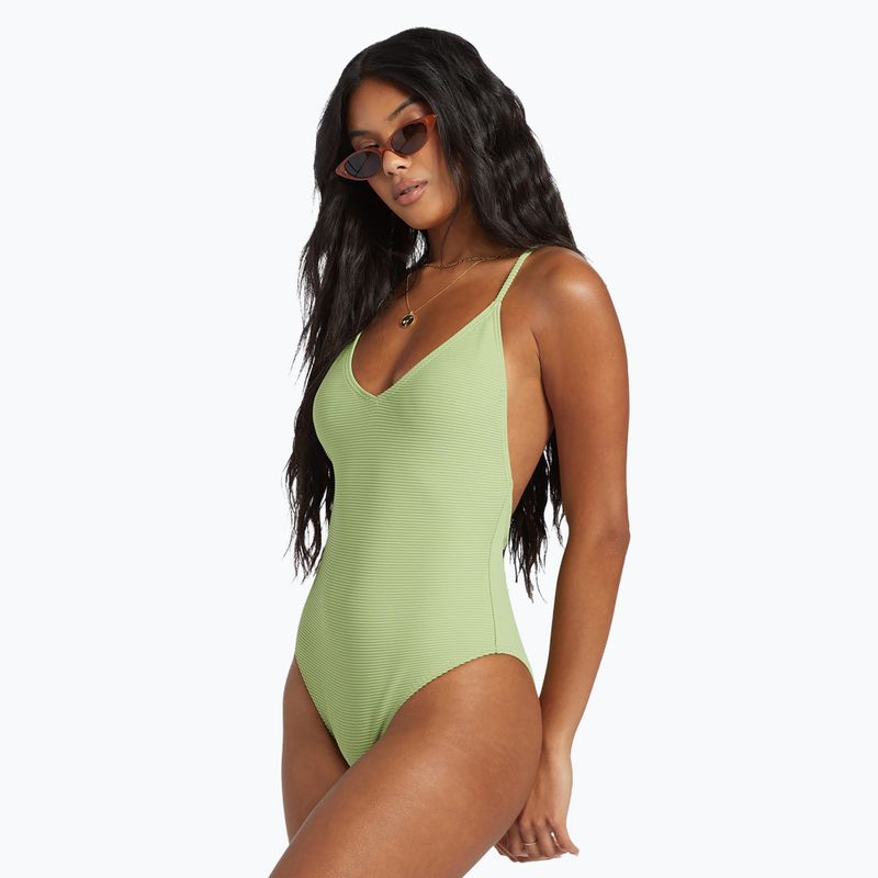 Dámské jednodílné plavky Billabong Tanlines Sage palm green 8