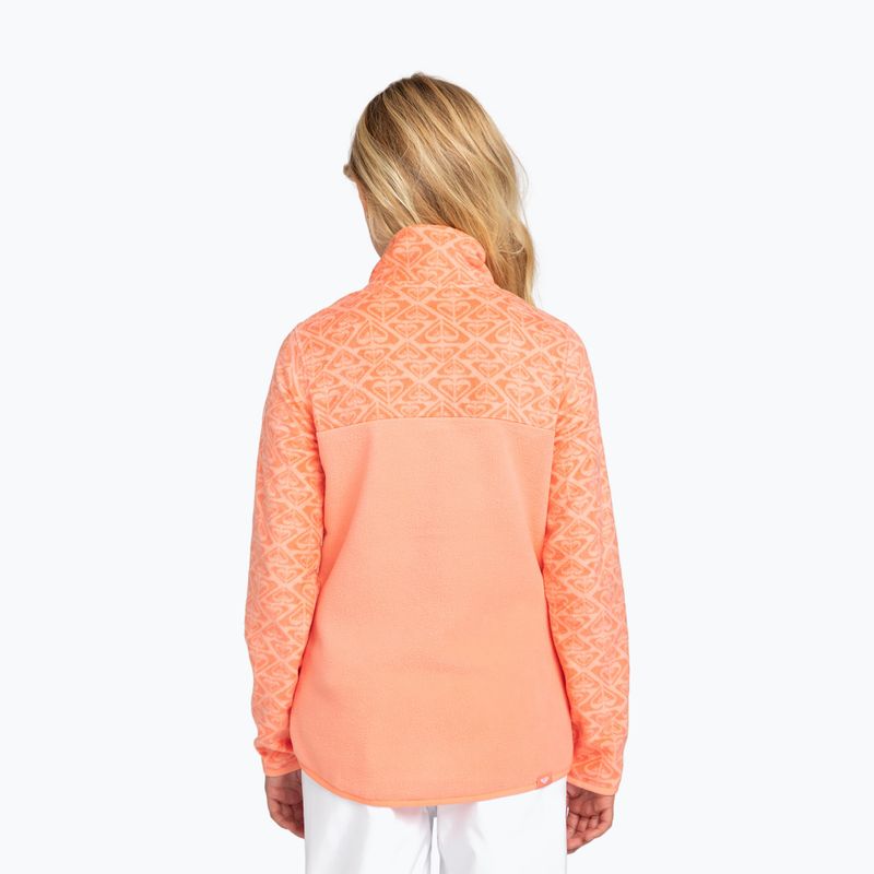 Dětská mikina ROXY Whitecamp Half Zip Girl peach pink roxygram tonal 2
