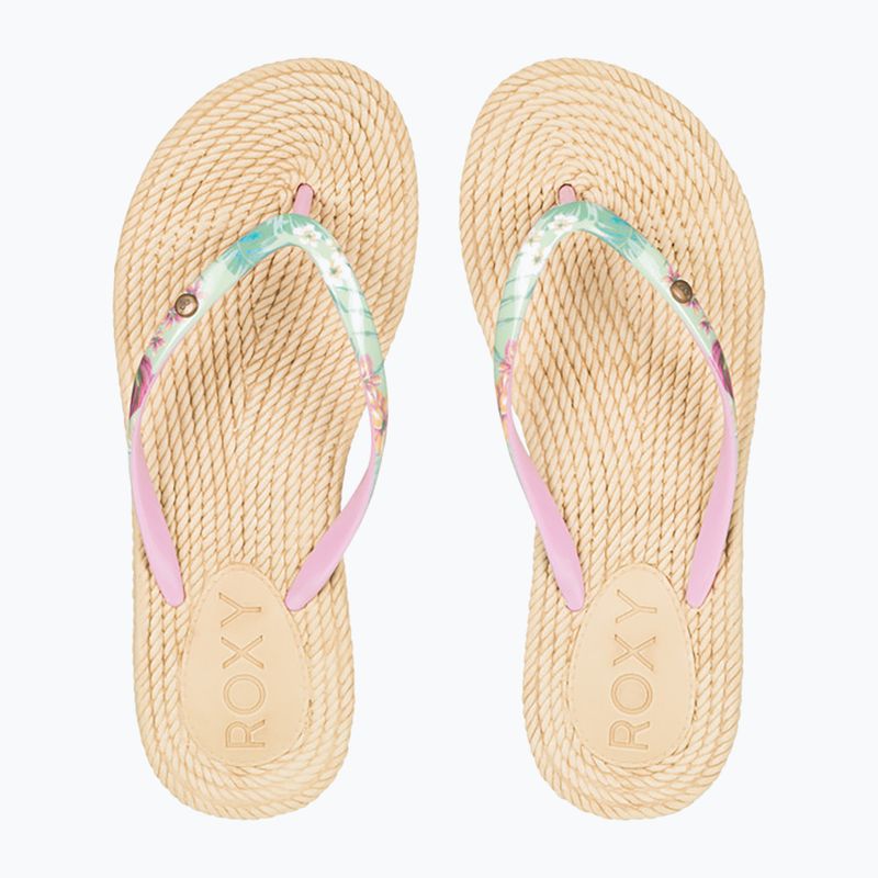 Dámské žabky ROXY South Beach III green/pink 9
