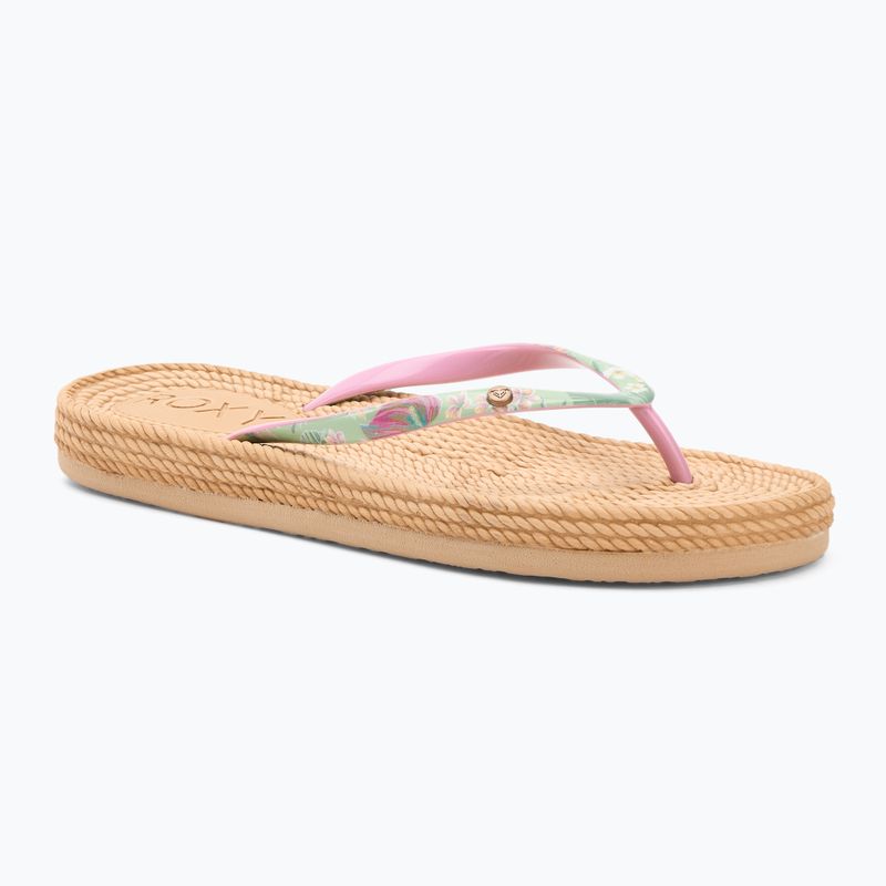 Dámské žabky ROXY South Beach III green/pink