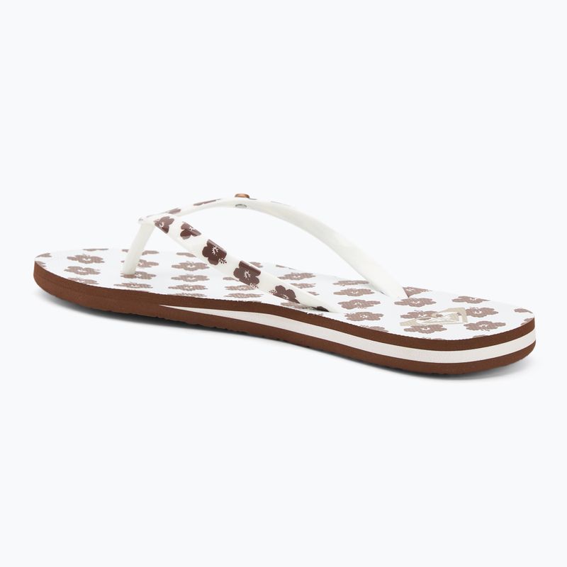Dámské žabky ROXY Portofino III dc light brown/white 3
