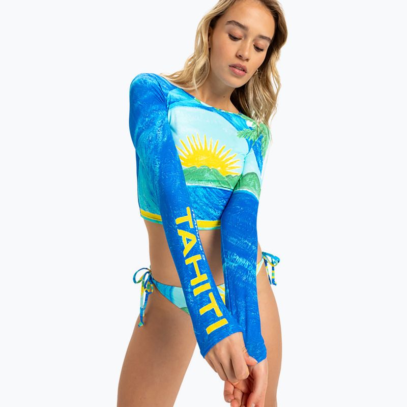 Dámské plavky Longsleeve ROXY Atlas Crop Top skyway 3