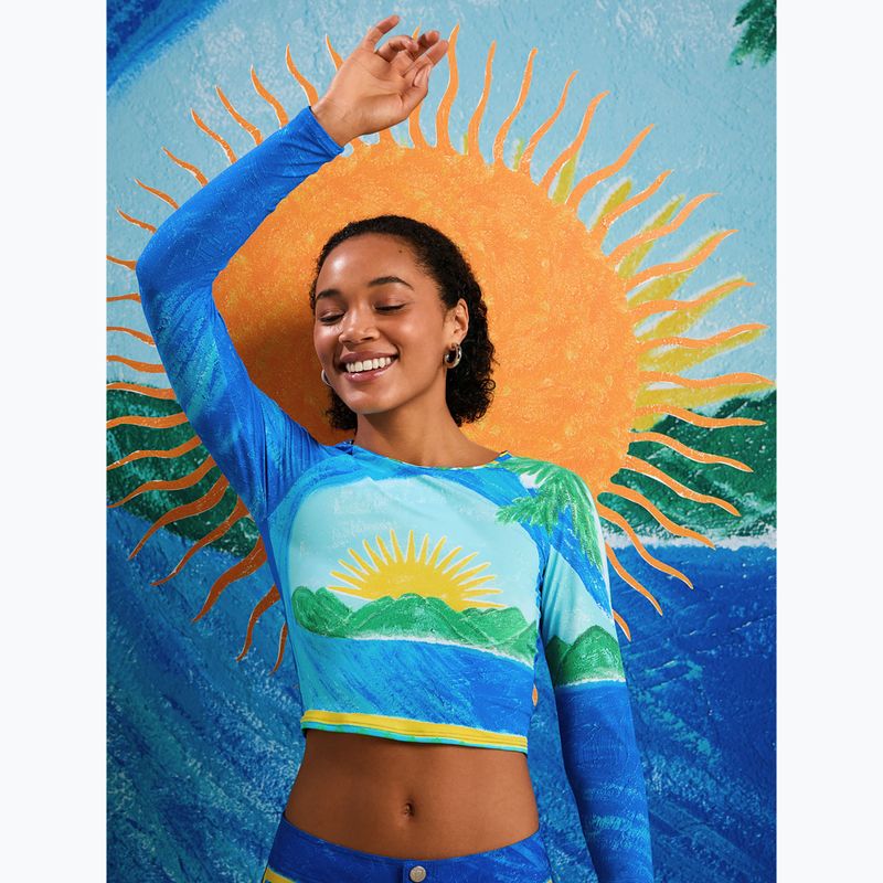 Dámské plavky Longsleeve ROXY Atlas Crop Top skyway 6
