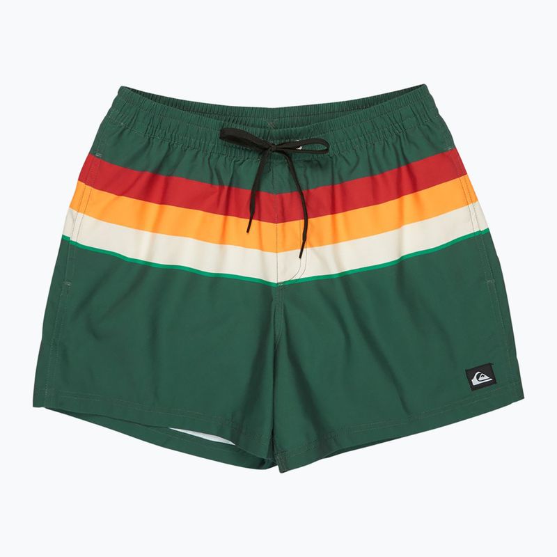 Pánské koupací šortky Quiksilver Everyday Printed Volley 15" forest outside stripe 7