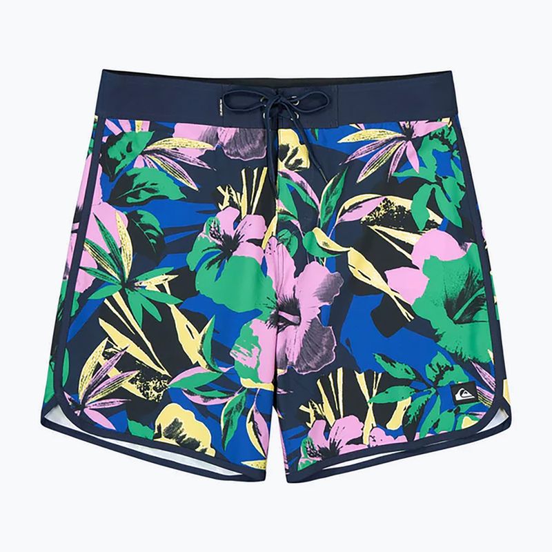 Pánské koupací šortky Quiksilver Surfsilk Scallop 18" dark navy interact floral 7