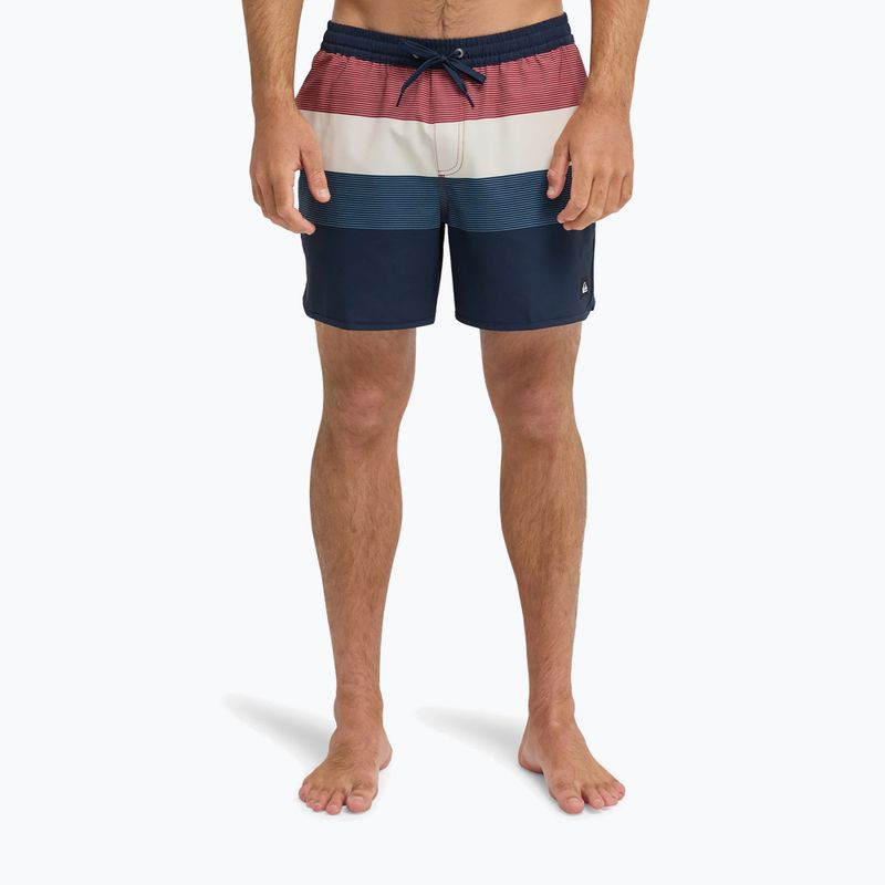 Pánské koupací šortky Quiksilver Stretch Scallop Volley 16" dark navy tijuana