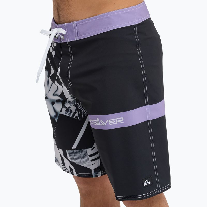 Pánské koupací šortky Quiksilver Surfsilk Straight 20" black block momentum 5