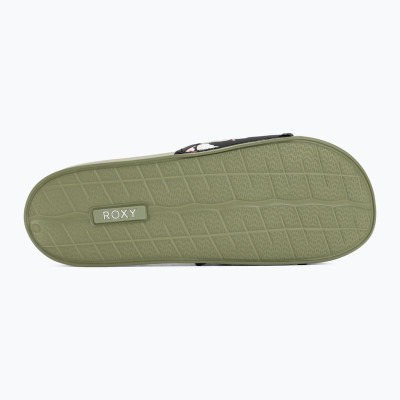 Dámské žabky ROXY Slippy IV oil green 4