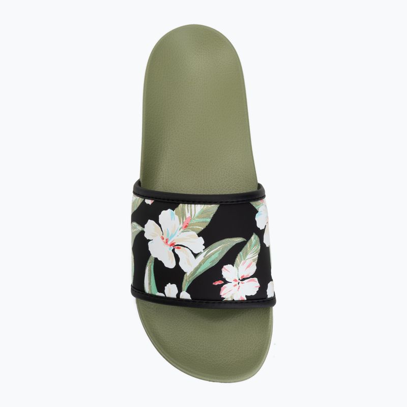 Dámské žabky ROXY Slippy IV oil green 5