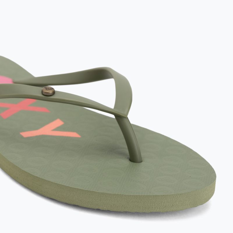 Dámské žabky ROXY Sandy III oil green 7