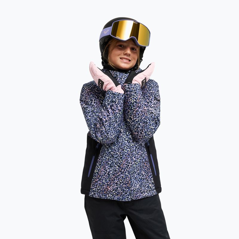 Dětská snowboardová bunda ROXY Snowflare true black wildin out rg