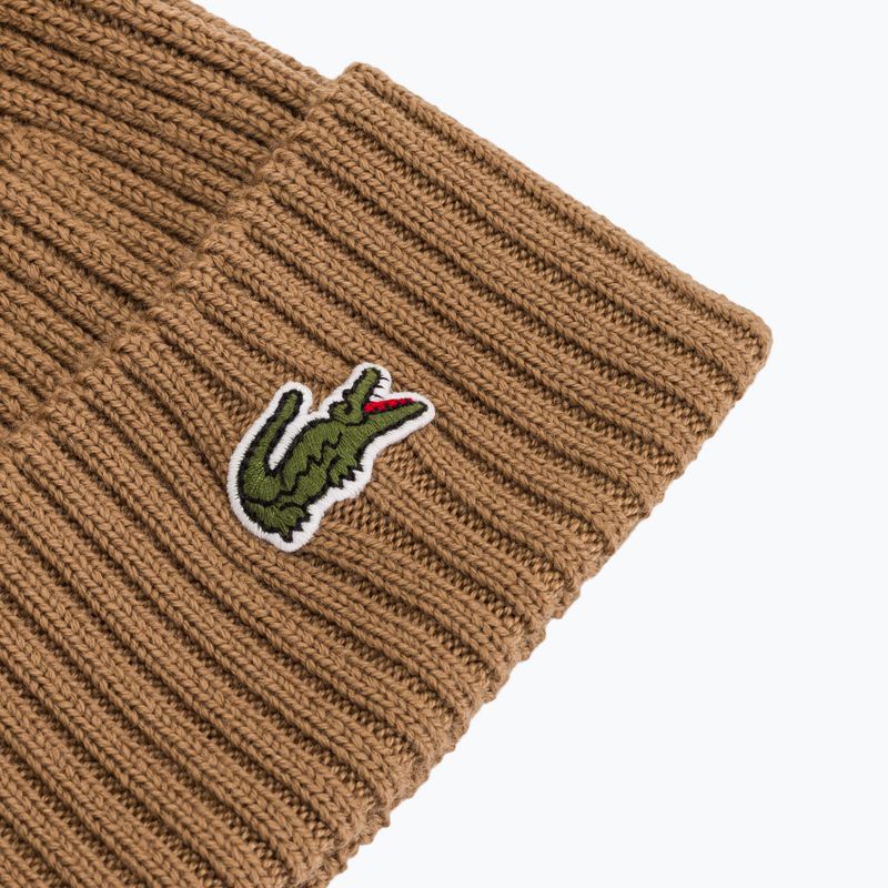Pánská zimní čepice Lacoste RB0001 cookie 3