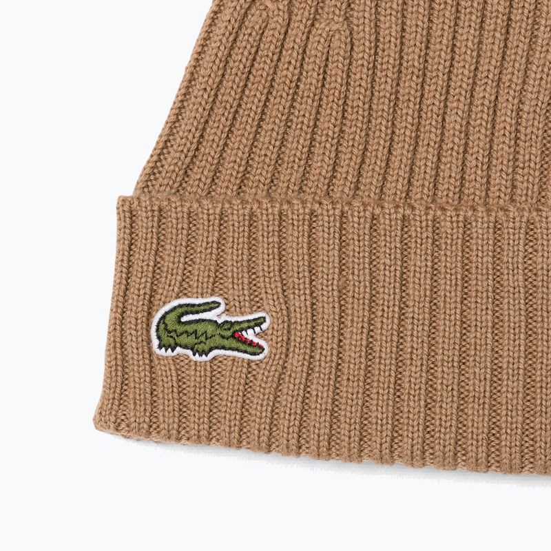 Pánská zimní čepice Lacoste RB0001 cookie 6