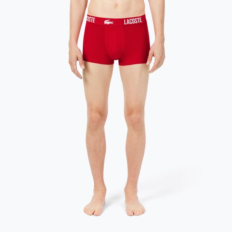 Pánské boxerky Lacoste 5H2393 3 pack black/red/white 7
