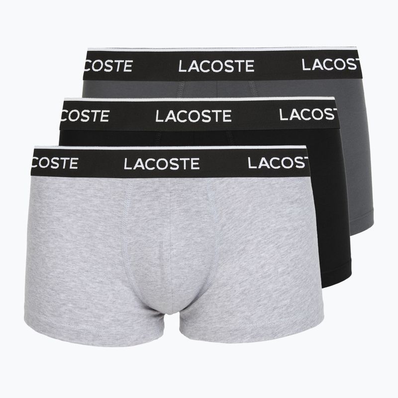 Pánské boxerky Lacoste 5H1300 3 pack silver chine/flagstone/black