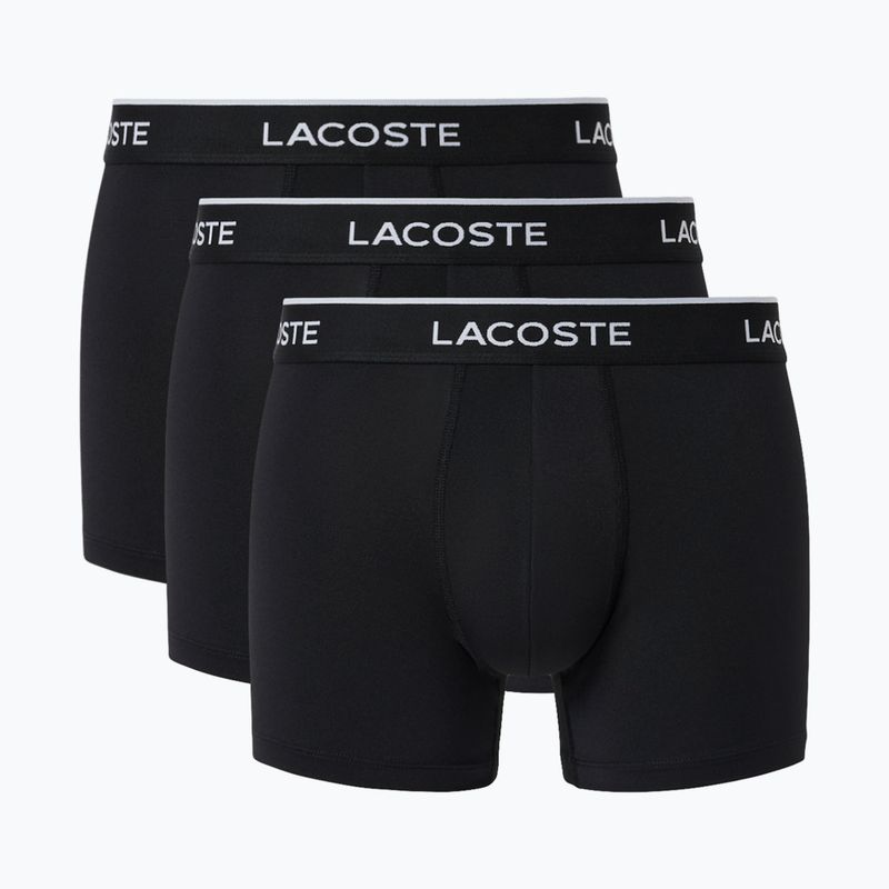 Pánské boxerky Lacoste 5H3202 Microfibra Negro 3 pack black