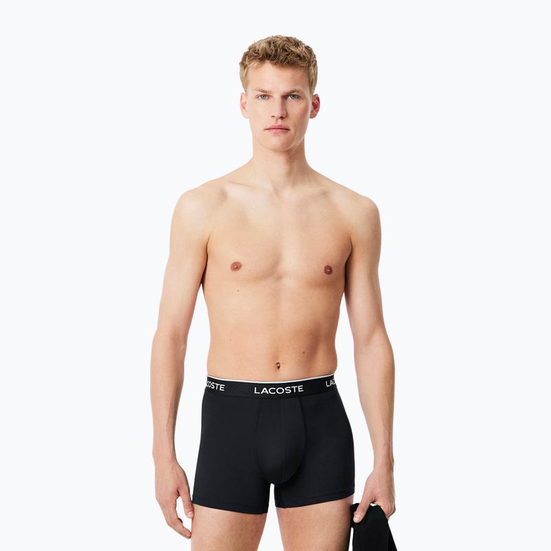 Pánské boxerky Lacoste 5H3202 Microfibra Negro 3 pack black 3