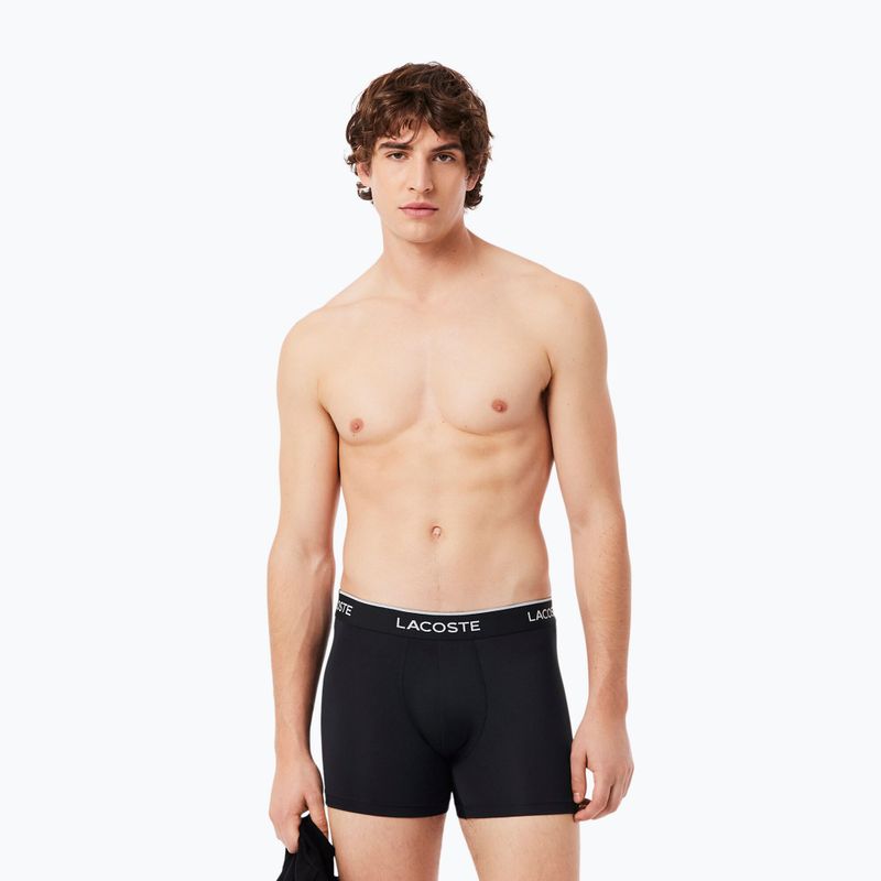 Pánské boxerky Lacoste 5H3202 Microfibra Negro 3 pack black 6