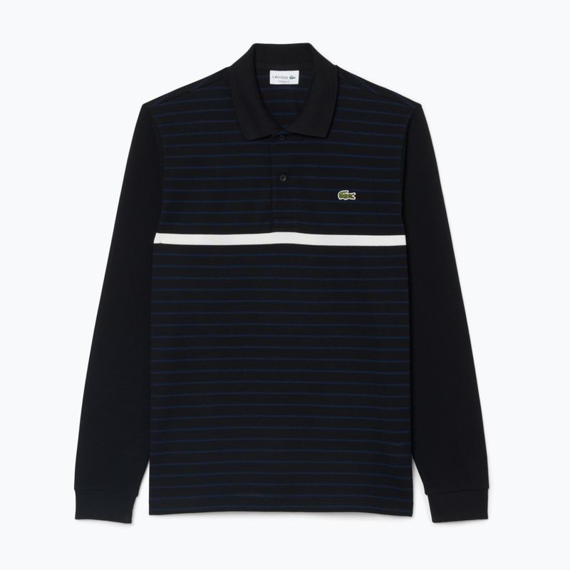 Pánské polo tričko Longsleeve Lacoste Polo PH9776 black/navy blue 5