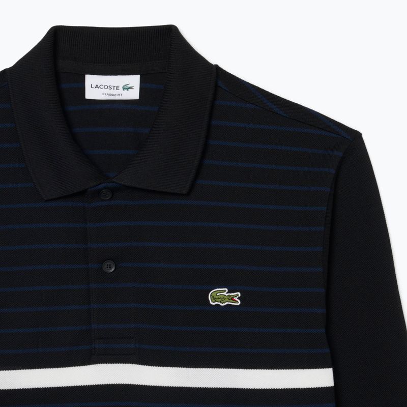 Pánské polo tričko Longsleeve Lacoste Polo PH9776 black/navy blue 6