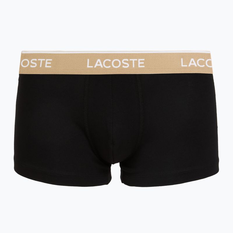 Pánské boxerky Lacoste 5H1297 3 pack black/sisal/viennese/cookie 5
